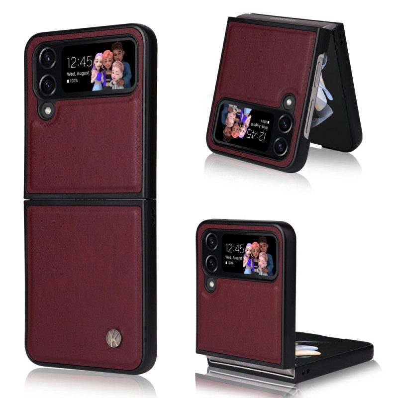 Handyhülle Für Samsung Galaxy Z Flip 4 Flip Case Yikatu-ledereffekt