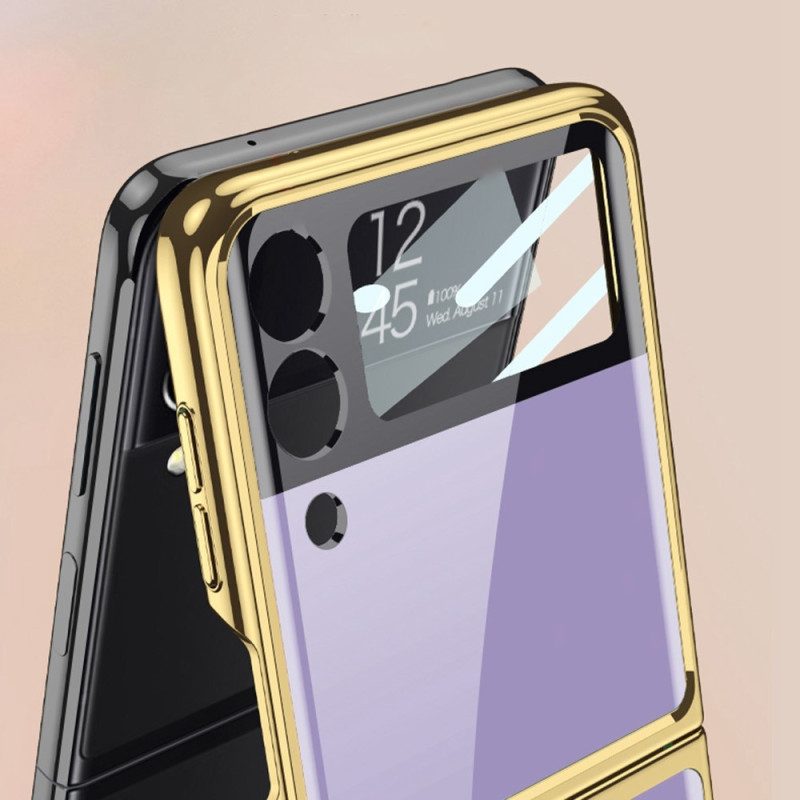 Hülle Für Samsung Galaxy Z Flip 4 Flip Case Einfaches Gehärtetes Glas Gkk