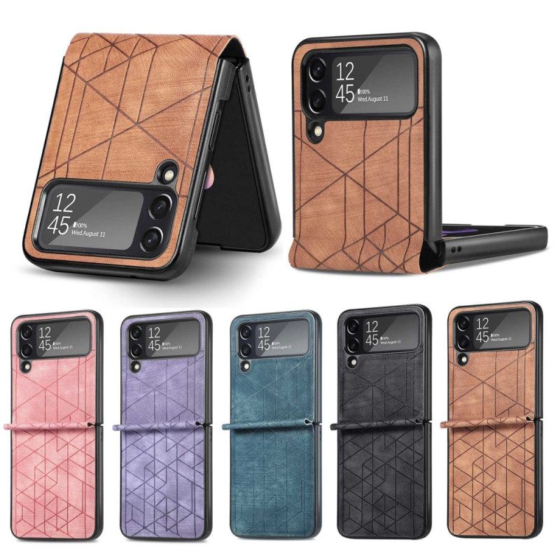 Hülle Für Samsung Galaxy Z Flip 4 Flip Case Geometrische Linien