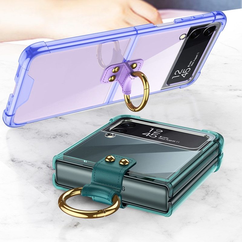 Hülle Für Samsung Galaxy Z Flip 4 Flip Case Getönt Mit Gkk-ring