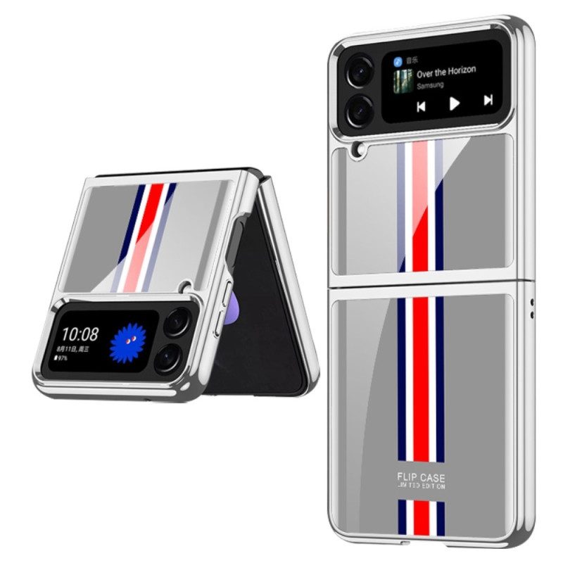 Hülle Für Samsung Galaxy Z Flip 4 Flip Case Gkk Tricolor Gehärtetes Glas