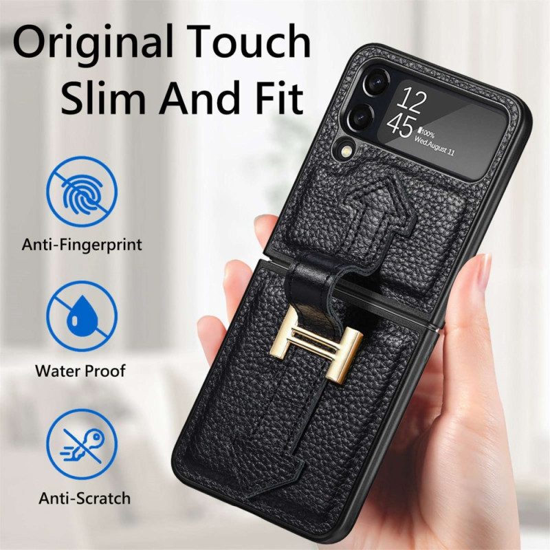 Hülle Für Samsung Galaxy Z Flip 4 Flip Case Leder Und Anhänger