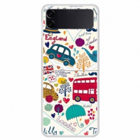 Hülle Für Samsung Galaxy Z Flip 4 Flip Case Londoner Leben