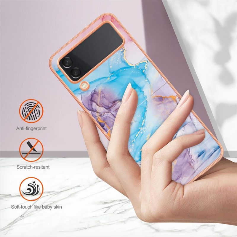 Hülle Für Samsung Galaxy Z Flip 4 Flip Case Marmordesign