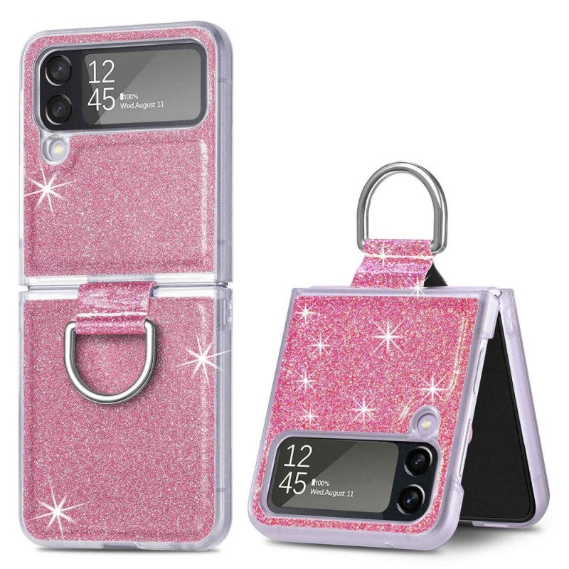 Hülle Für Samsung Galaxy Z Flip 4 Flip Case Pailletten Und Ring