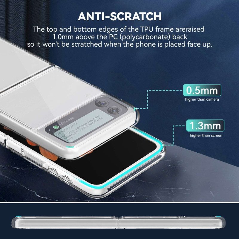 Hülle Für Samsung Galaxy Z Flip 4 Flip Case Transparenter Anti-vergilbungsschutz