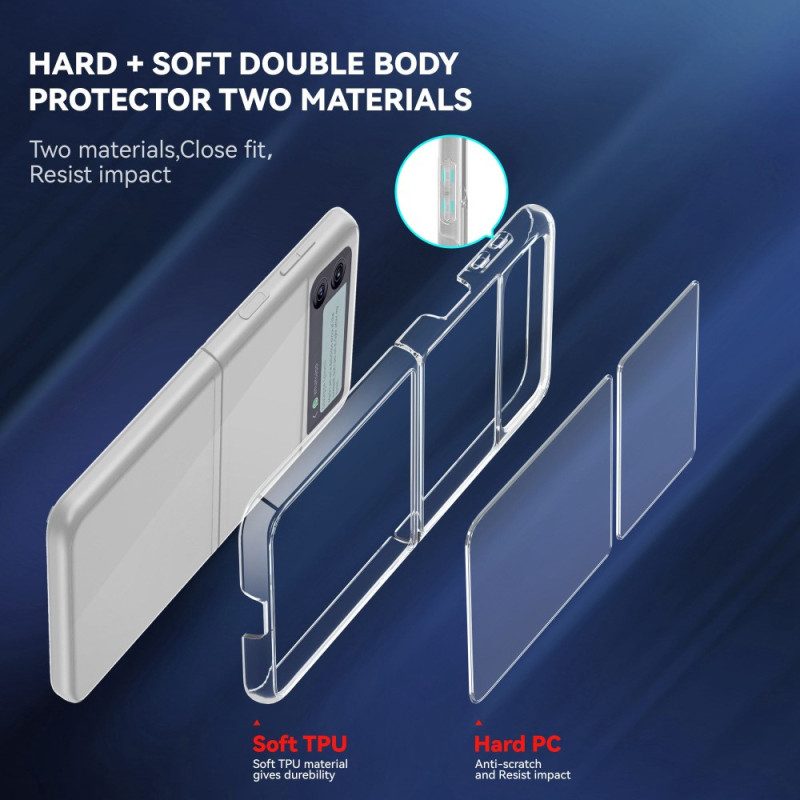 Hülle Für Samsung Galaxy Z Flip 4 Flip Case Transparenter Anti-vergilbungsschutz