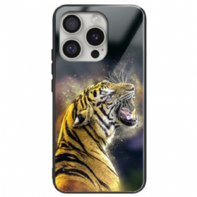 Hülle Für iPhone 16 Pro Max Brüllender Tiger Aus Gehärtetem Glas