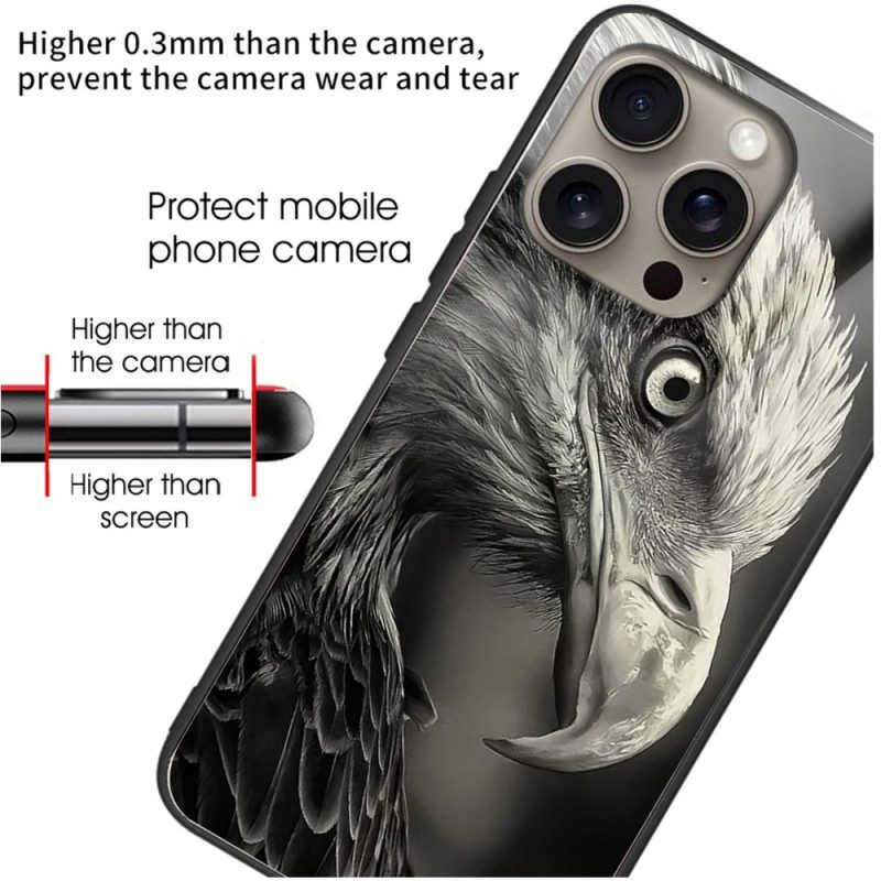 Hülle iPhone 16 Pro Max Eagle Gehärtetes Glas