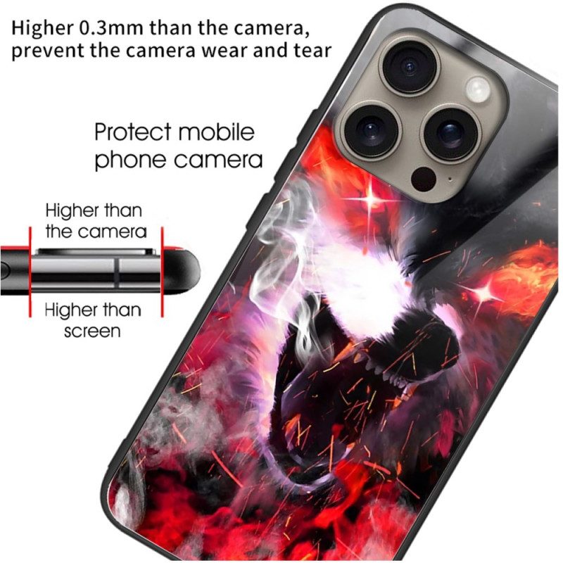 Hülle iPhone 16 Pro Max Gehärtetes Glas Fierce Wolf