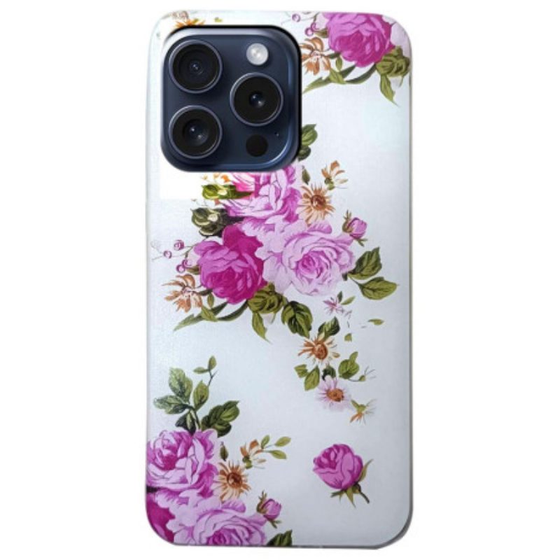 Hülle iPhone 16 Pro Max Handyhülle Rosa Blumen