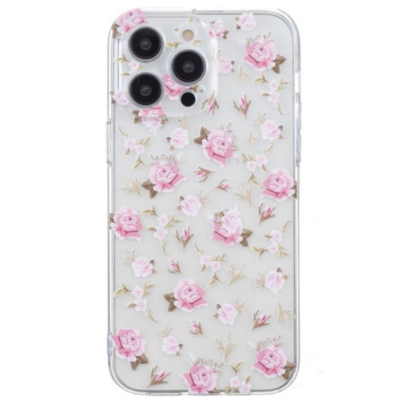 Hülle iPhone 16 Pro Max Handyhülle Rosa Blumenmuster