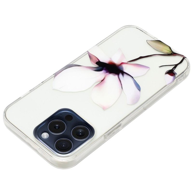 Hülle iPhone 16 Pro Max Handyhülle Weiße Blume