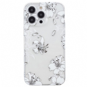 Hülle iPhone 16 Pro Max Handyhülle Weiße Blumen