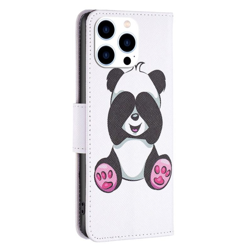 Lederhüllen iPhone 16 Pro Max Handyhülle Panda