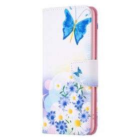 Lederhüllen iPhone 16 Pro Max Schmetterling Und Blumen