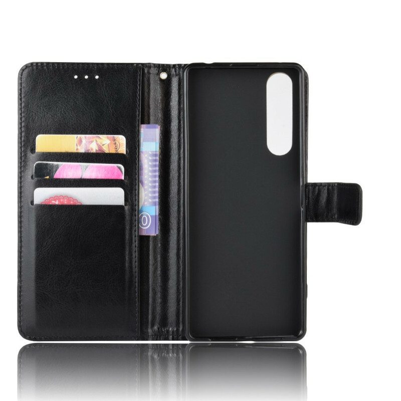 Flip Case Für Sony Xperia 1 II Auffälliges Kunstleder