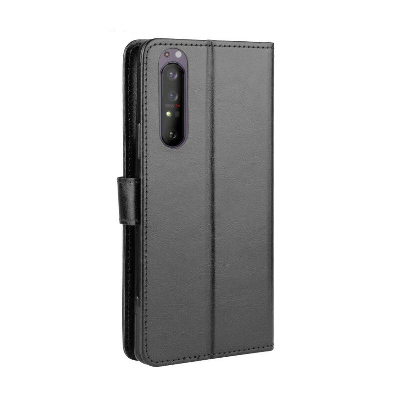 Flip Case Für Sony Xperia 1 II Auffälliges Kunstleder