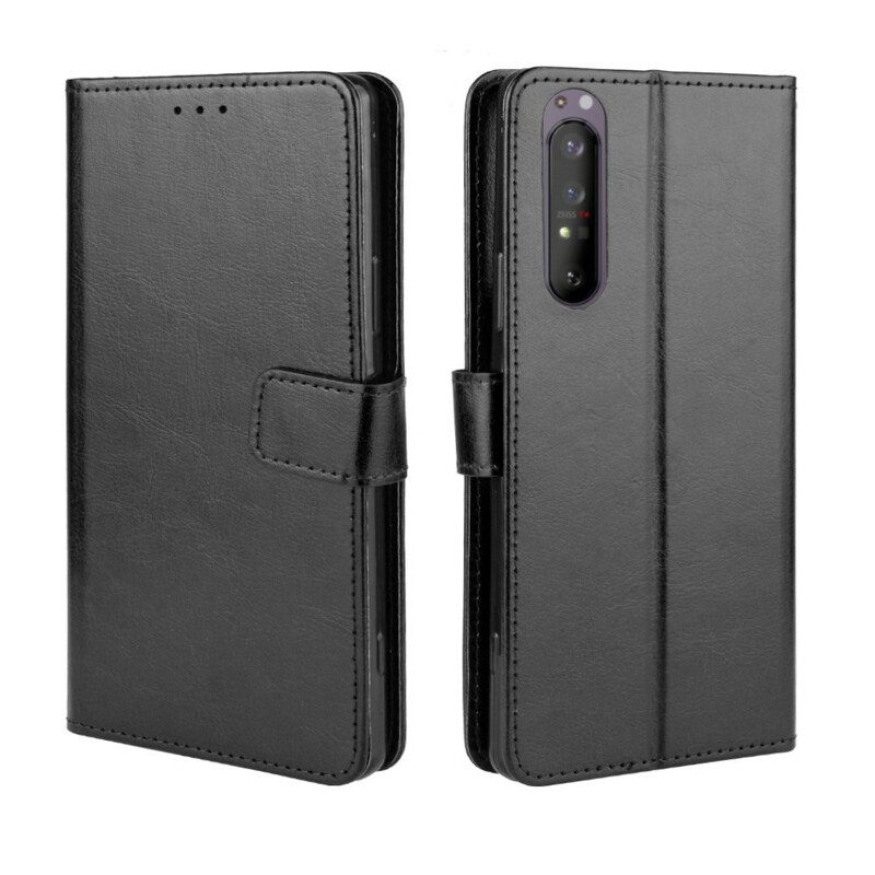 Flip Case Für Sony Xperia 1 II Auffälliges Kunstleder