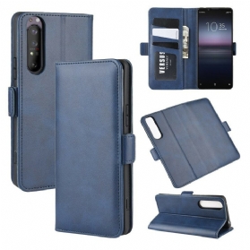 Flip Case Für Sony Xperia 1 II Flip Case Doppelte Klappe