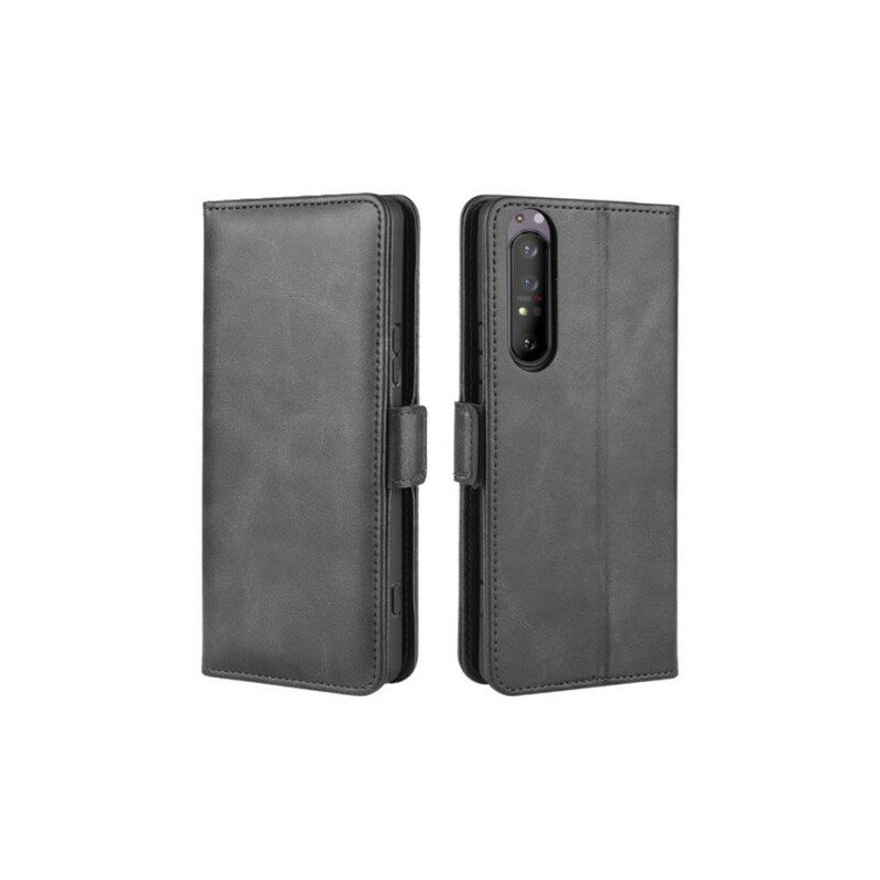 Flip Case Für Sony Xperia 1 II Flip Case Doppelte Klappe