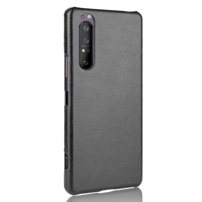 Handyhülle Für Sony Xperia 1 II Litschi-ledereffekt