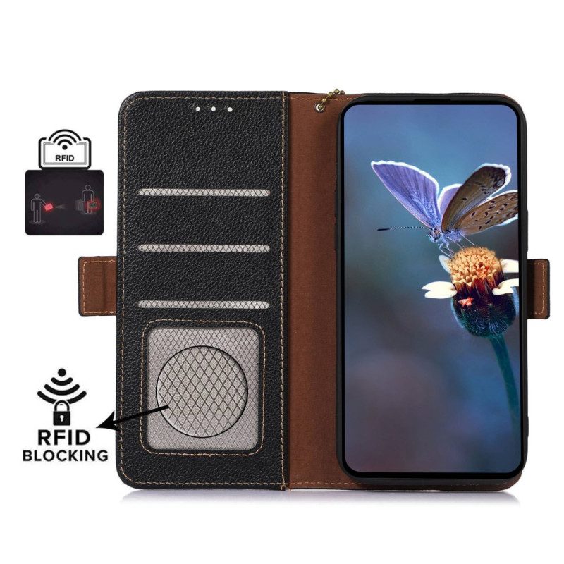 Flip Case Für Honor 90 Lite Echtes Leder Lite Rfid