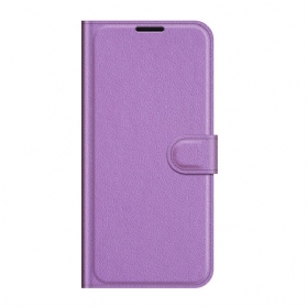 Flip Case Für Oppo Reno 6 Pro 5G Klassische Litschi-textur