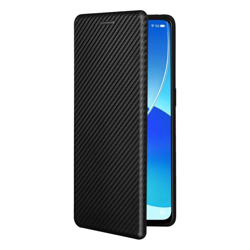 Schutzhülle Für Oppo Reno 6 Pro 5G Flip Case Kohlefaser Und Gurtband