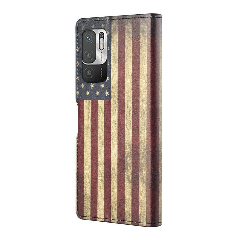 Flip Case Für Xiaomi Redmi Note 10 5G Amerikanische Flagge