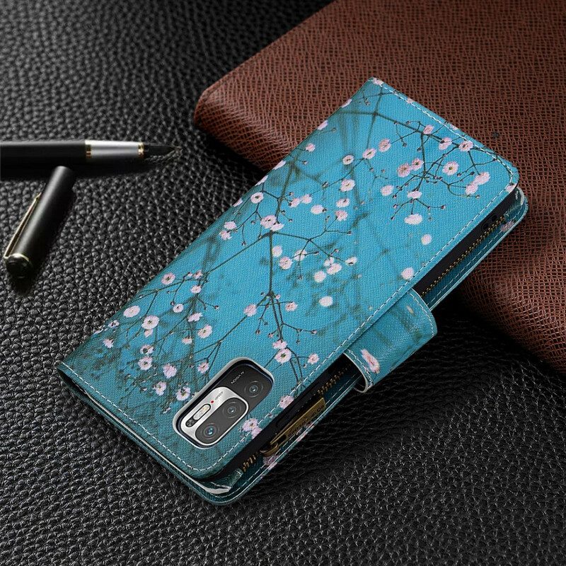 Flip Case Für Xiaomi Redmi Note 10 5G Baumtasche Mit Reißverschluss