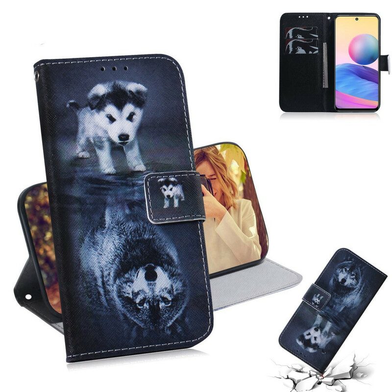 Flip Case Für Xiaomi Redmi Note 10 5G Ernesto Der Wolf