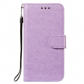 Flip Case Für Xiaomi Redmi Note 10 5G Lederdesign Mit Riemen