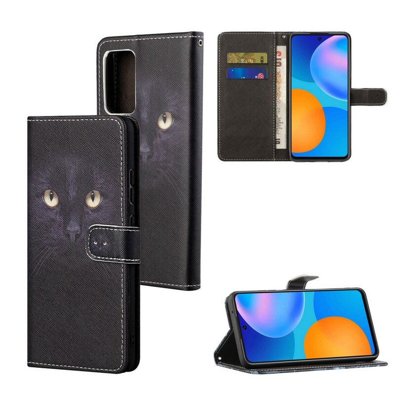 Flip Case Für Xiaomi Redmi Note 10 5G Mit Kordel Riemchen-katzenaugen