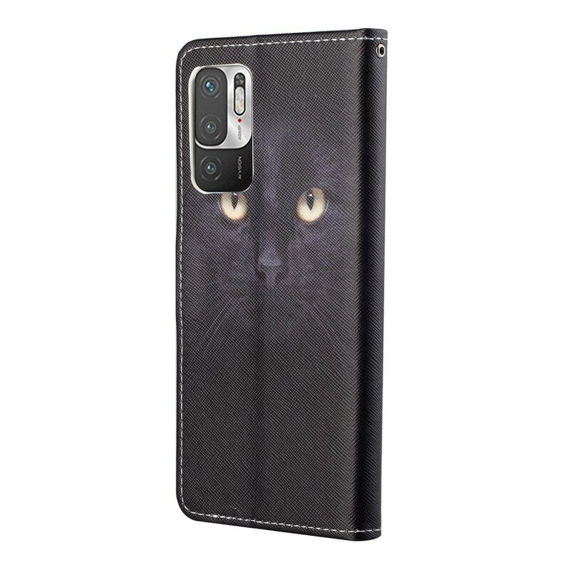 Flip Case Für Xiaomi Redmi Note 10 5G Mit Kordel Riemchen-leopard