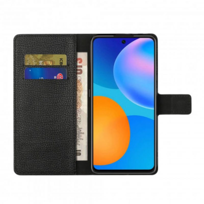 Lederhüllen Für Xiaomi Redmi Note 10 5G Einzelne Litschi