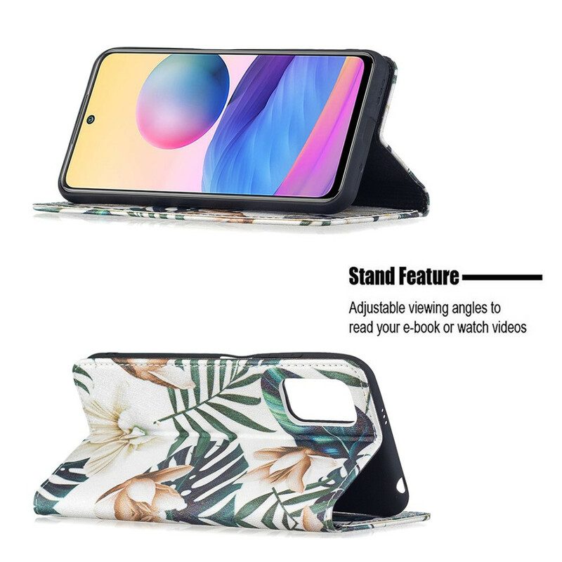 Schutzhülle Für Xiaomi Redmi Note 10 5G Flip Case Blätter