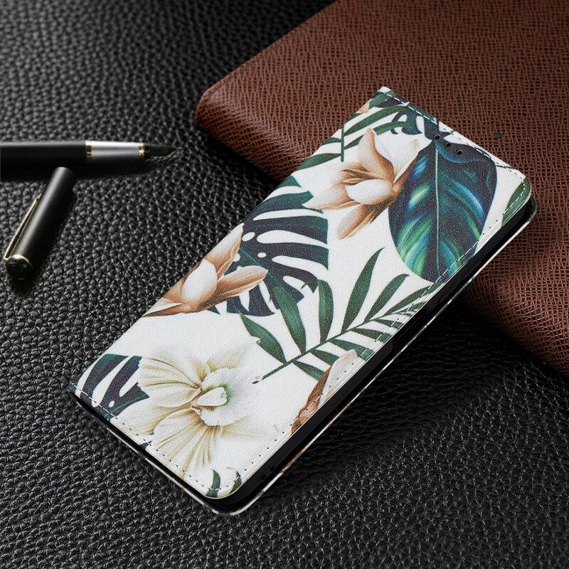 Schutzhülle Für Xiaomi Redmi Note 10 5G Flip Case Blätter