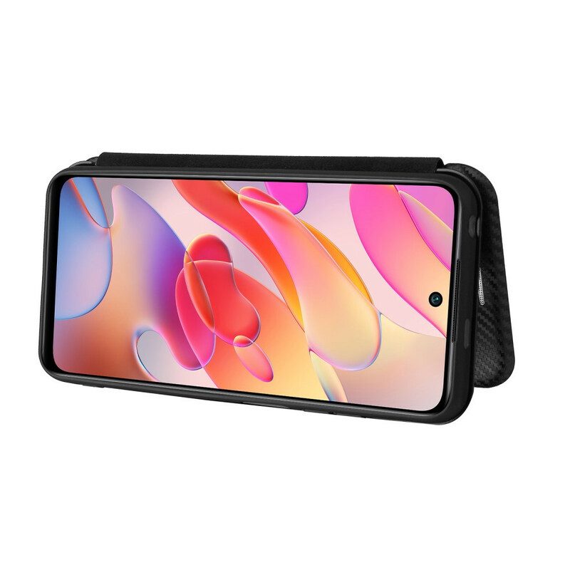 Schutzhülle Für Xiaomi Redmi Note 10 5G Flip Case Farbige Kohlefaser