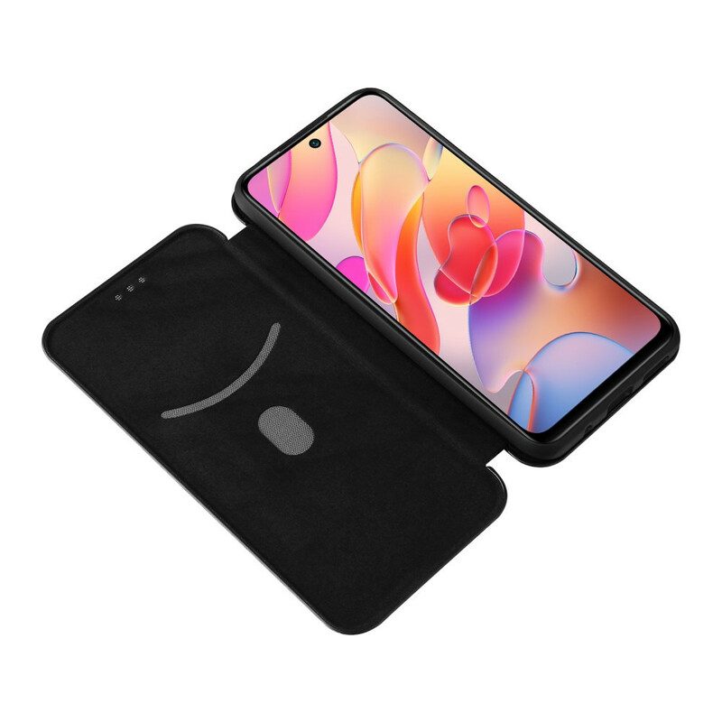 Schutzhülle Für Xiaomi Redmi Note 10 5G Flip Case Farbige Kohlefaser