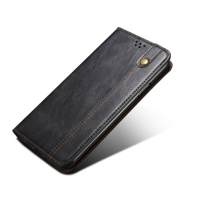 Schutzhülle Für Xiaomi Redmi Note 10 5G Flip Case Gewachstes Kunstleder