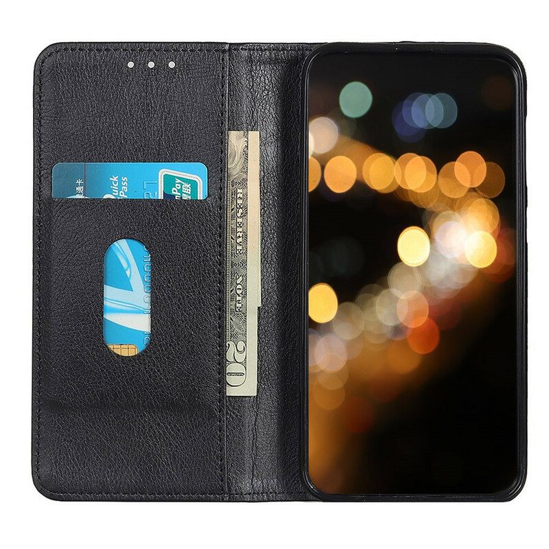 Schutzhülle Für Xiaomi Redmi Note 10 5G Flip Case Litschi-spaltleder-textur