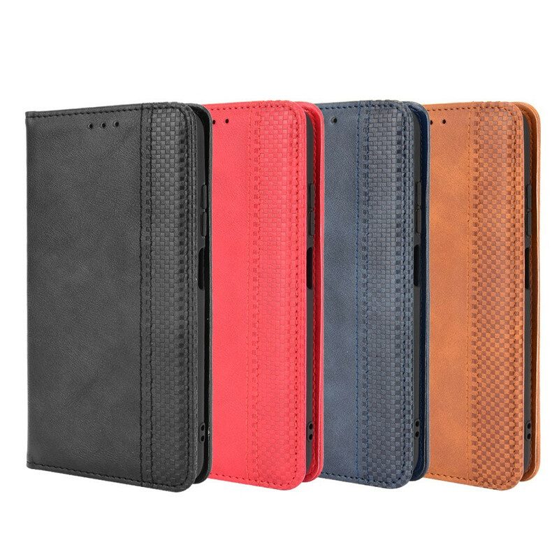 Schutzhülle Für Xiaomi Redmi Note 10 5G Flip Case Stilisierter Vintage-ledereffekt