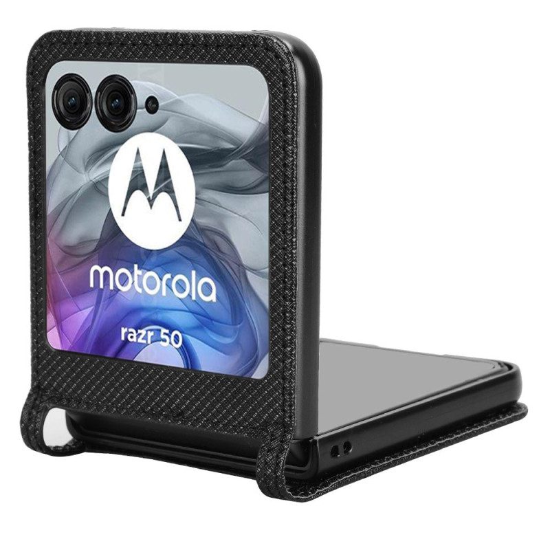 Hülle Für Motorola Razr 50 Bi-textur-kartenhalter