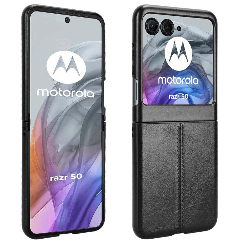 Hülle Motorola Razr 50 Nähte Aus Kunstleder