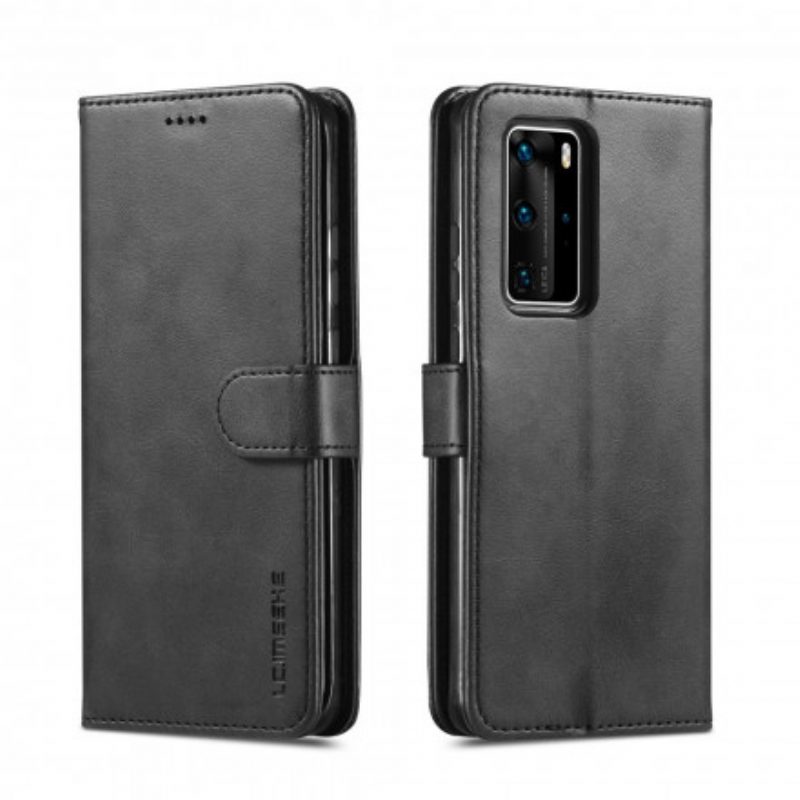 Flip Case Für Huawei P40 Pro Lc.imeeke Ledereffekt