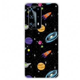 Handyhülle Für Huawei P40 Pro Planet Galaxie