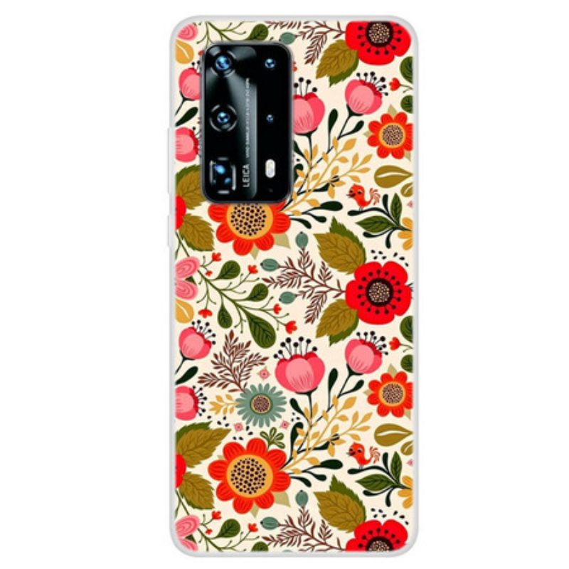 Hülle Für Huawei P40 Pro Blumenteppich