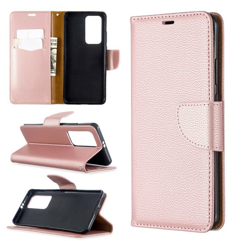 Lederhüllen Für Huawei P40 Pro Flip Case Lychee Rabat Oblique