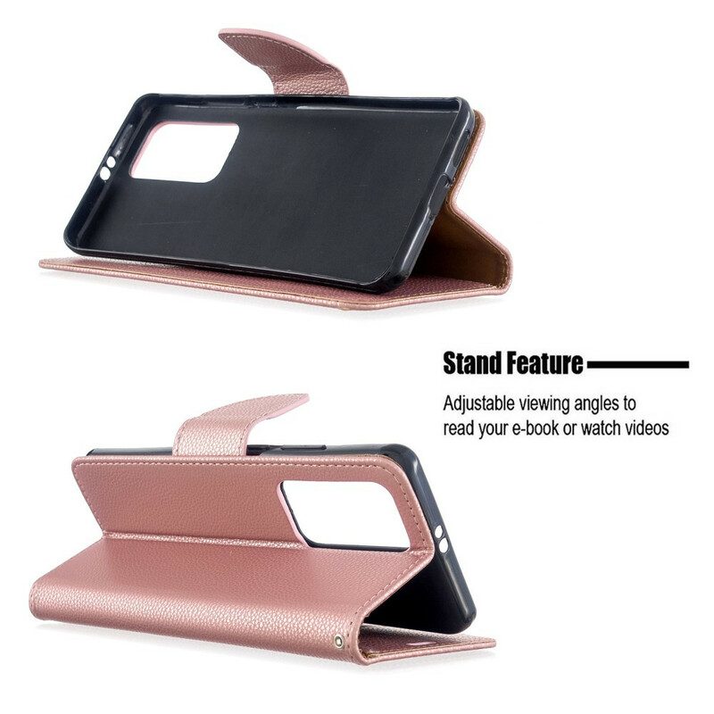 Lederhüllen Für Huawei P40 Pro Flip Case Lychee Rabat Oblique